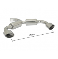 Escape Trasero Doble Acero Inox Salidas Ovaladas 135x90 Mm - Modificación Del Parachoques Original
  Volkswagen Golf Mk6 2.0