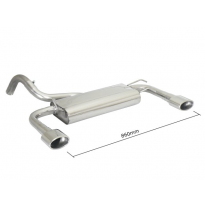 Escape Trasero Doble Acero Inox Salidas Ovaladas 115x70 Mm - Modificación Del Parachoques Original
  Fiat 500 (Typ312) 2007>