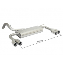 Escape Trasero Doble Acero Inox Salidas Redondas 2x70 Mm Asimetricas - Modificación Del Parachoques Original
  Fiat 500 (Typ