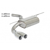 Escape Trasero Acero Inox Salidas Redondas 2x70 Mm Asimetricas - Paragolpes Paquete "M-Sport" - Bajo Paragolpes Original Bmw