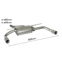 Escape Trasero Doble Acero Inox Salidas Redondas 80 Mm 
  Bmw Serie3 F30-F31-F34-F35 F31(Touring) 320d (120kw) 2013&gt;&gt;2015 Ra