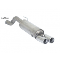 Escape Trasero Acero Inox Salidas Redondas 2x80 Mm Asimetricas - Línea Con Diámetro Mejorado 70 Mm - Para Instalar Con 57.00