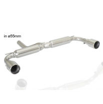 Escape Trasero Doble Acero Inox Salidas Redondas 102 Mm - Modificación Del Parachoques Original O Bajo Paragolpes Original &quot;