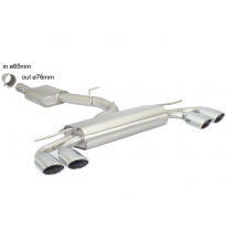 Tramo Intermedio Con Escape Acero Inox + Escape Trasero Doble Acero Inox Salidas Ovaladas 2 / 108x70 Mm 
 Supresión De L