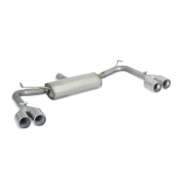 Escape Trasero Doble Acero Inox Salidas Redondas 2x80 Mm Asimetricas 
 Modificación Del Parachoques Original O Bajo Paragolp