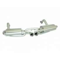 Tramo Sustitución Catalizador Grupo N Acero Inox Izquierda-Derecha + Escape Trasero Doble Acero Inox Salidas Centrales Redon