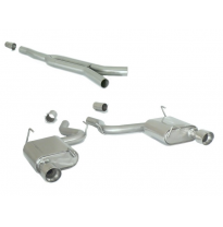 Tramo Intermedio Grupo N Acero Inox + Escape Trasero Doble Acero Inox Salidas Redondas 102 Mm Sport Line
 Línea Con Diámetro