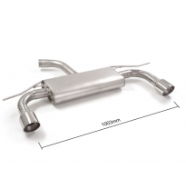 Escape Trasero Doble Acero Inox Salidas Redondas 102 Mm Sport Line  
 Línea Con Diámetro Mejorado 76 Mm
 Volkswagen Golf Mk7