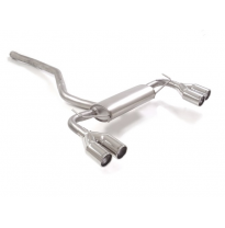 Silencioso trasero doble en acero inox con salidas redondas 2x80 mm asimetricas 
 Línea con diámetro mejorado 60 mm </p>
 
 CON