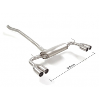 Escape Trasero Doble Acero Inox Salidas Redondas 2x70 Mm Asimetricas 
 Línea Con Diámetro Mejorado 60 Mm 
 Jeep Renegade 1.4