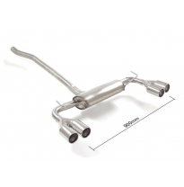 Escape Trasero Doble Acero Inox Salidas Redondas 2x80 Mm Asimetricas 
 Línea Con Diámetro Mejorado 60 Mm 
 Jeep Renegade 1.3