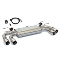 Escape Trasero Doble Acero Inox Salidas Redondas 2 / 80 Mm
 Con Válvulas Eléctricas Integradas Y Mando Wifi. 
 Línea Con Diá