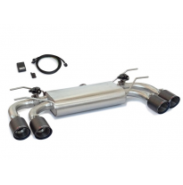 Escape Trasero Doble Acero Inox Salidas Redondas 2 / 100 Mm Carbon Shot 
 Con Válvulas Eléctricas Integradas Y Mando Wifi. 