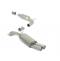 Escape Intermedio Acero Inox + Escape Trasero Acero Inox Salidas Redondas 2x80 Mm Asimetricas
 Línea Con Diámetro Mejora