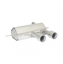 Escape Trasero Acero Inox Salidas Redondas Centrales 2 / 102 Mm  
 Línea Con Diámetro Mejorado 76 Mm
 Volkswagen Golf Mk6 R