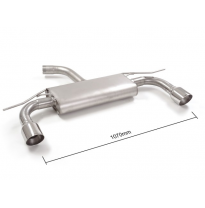 Escape Trasero Doble Acero Inox Salidas Redondas 102 Mm Sport Line  
 Línea Con Diámetro Mejorado 70 Mm
 Volkswagen Golf Mk7