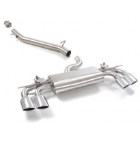 Tramo Intermedio Grupo N Acero Inox + Escape Trasero Doble Acero Inox Salidas Ovaladas 2 / 108x70 Mm
 Con Valvulas Integrada