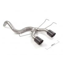 Tramo Trasero Acero Inox Grupo N Salidas Redondas Centrales 2 / 100 Mm Carbon Shot
 Línea Con Diámetro Mejorado 63,5 Mm
 Abarth