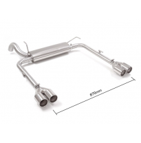 Escape Trasero Doble Acero Inox Salidas Redondas 2x80 Mm  
 Línea Con Diámetro Mejorado 60 Mm 
 Fiat Tipo (Typ356) 2016>> (S