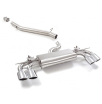 Tramo Intermedio Grupo N Acero Inox + Escape Trasero Doble Acero Inox Salidas Ovaladas 2 / 108x70 Mm
 Con Valvulas Integrada