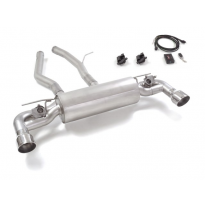 Silencioso trasero doble en acero inox con salidas redondas 102 mm Sport Line  </p>
 con válvulas eléctricas integradas. El cont