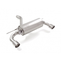 Silencioso trasero doble en acero inox con salidas redondas 90 mm Sport Line
 con valvula integradas.Las válvula es accionada me