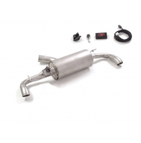 Silencioso trasero doble grupo N en acero inox con salidas redondas 70 mm</p>
 con válvula eléctrica integrada. El control de la