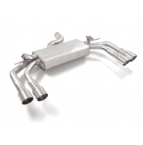Silencioso trasero doble en acero inox con salidas redondas 2x90 mm Sport Line asimetricas
 con valvulas integradas.Las válvulas