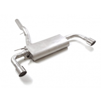 Silencioso trasero doble en acero inox con salidas redondas 102 mm Sport Line  </p>
 con valvula integradas.Las válvula es accio
