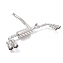 Silencioso trasero doble en acero inox con salidas redondas 2x90 mm Sport Line asimetricas
 con valvula integradas.Las válvula e
