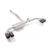 Silencioso trasero doble en acero inox con salidas redondas 2x90 mm Carbon Shot asimetricas 
 con valvula integradas.Las válvula