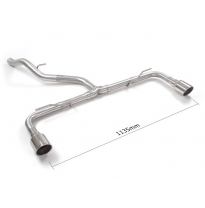 Tramo trasero grupo N doble en acero inox con salidas redondas 102 mm Sport Line</p>
 Línea con diámetro mejorado 60 mm </p>
 El