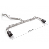 Tramo trasero grupo N dobles en acero inox con salidas redonda 100 mm Carbon Shot</p>
 Línea con diámetro mejorado 60 mm </p>
 E