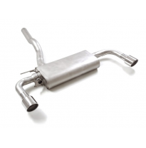 Silencioso trasero doble en acero inox con salidas redondas 102 mm Sport Line  </p>
 con valvula integradas.Las válvula es accio