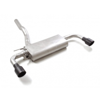 Silencioso trasero doble en acero inox con salidas redondas 102 mm Sport Line Black  
 con valvula integradas.Las válvula es acc