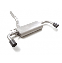 Silencioso trasero doble en acero inox con salidas redondas 100 mm Carbon Shot 
 con valvula integradas.Las válvula es accionada