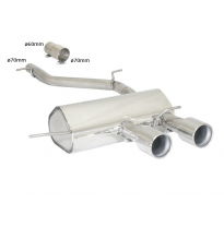 Escape Trasero Acero Inox Salidas Centrales Redondas 2x102 Mm - Línea Con Diámetro Mejorado 70 Mm
  Volkswagen Golf Mk6 R 2.