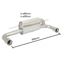 Escape Trasero Doble Acero Inox Salidas Redondas 90 Mm - Modificación Del Parachoques Original
  Bmw Serie1 F20/F21 F21 125d