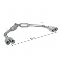 Escape Trasero Doble Acero Inox Salidas Redondas 2x80 Mm Asimetricas 
 Modificación Del Parachoques Original O Bajo Paragolp