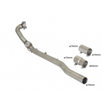 Tramo Supresor Catalizador Grupo N Acero Inox - Línea Con Diámetro Mejorado 70 Mm
 Es Necesario Reprogramar La Centralita 
 Audi