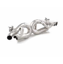 Tramos traseros grupo N dobles en acero inox para codas estéticas originales
 con valvulas integradas.Las válvulas son accionada