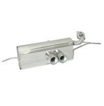 Escape Trasero Acero Inox Salidas Centrales Redondas 2x80 Mm
 Con Catalizador Metalico
 Es Necesario Reprogramar La Centrali