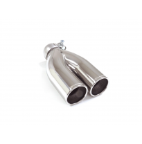 Cola redonda 2x70 mm en acero inox</p>
 con tubo de entrada 50,5 mm</p>
 largura 225 mm
 - Universal Colas de escape RO.2x70 Rag