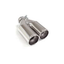 Cola derecha redonda 2x80 mm asimetricas en acero inox</p>
 con tubo de entrada 50,5 mm</p>
 largura 225-240 mm</p>
 - Universal