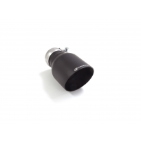 Cola redonda 108 mm Black en acero inox</p>
 con tubo de entrada 60,5 mm </p>
 largura 190 mm
 - Universal Colas de escape RO.10