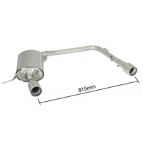 Escape Trasero Doble Acero Inox Salidas Redondas 90 Mm - Modificación Del Parachoques Original - Parachoques Bmw 335i Bi-Tur