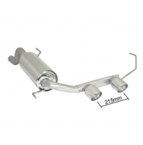 Escape Trasero Acero Inox Salidas Centrales Redondas 2x90 Mm - Modificación Del Parachoques Original - Añadido Trasero Cadam