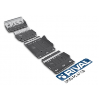 Protector Aluminio 4 mm Rival kit completo sin depósito (4 uds.) Mitsubishi Pajero Sport / Challenger / Montero Sport  3,0; 3,2