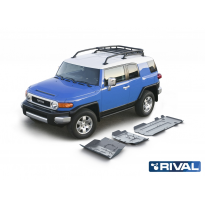 Protector Aluminio 6 mm Rival kit completo (3 piezas) Toyota Land Cruiser Prado 120 J12 Todas motorizaciones 2007-2009 3 + 5 doo