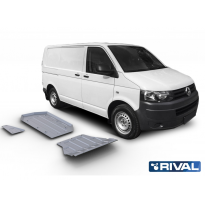 Protector Aluminio 4/6 mm Rival kit completo sin diferencial (3 uds.) Volkswagen T6  Todas motorizaciones (EURO 5 ONLY, NOT for
